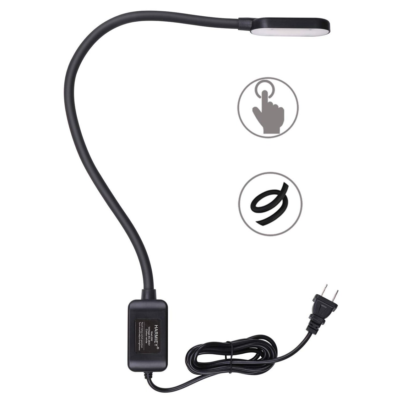 harmiey Sewing Machine Light,LED Work Light 30 LED with Touch Control with Lengthen Flexible Silone Coating Gooseneck for Sewing Machine, Drill Presses, Desks, Craft, Workbenches, Lathes Lamp